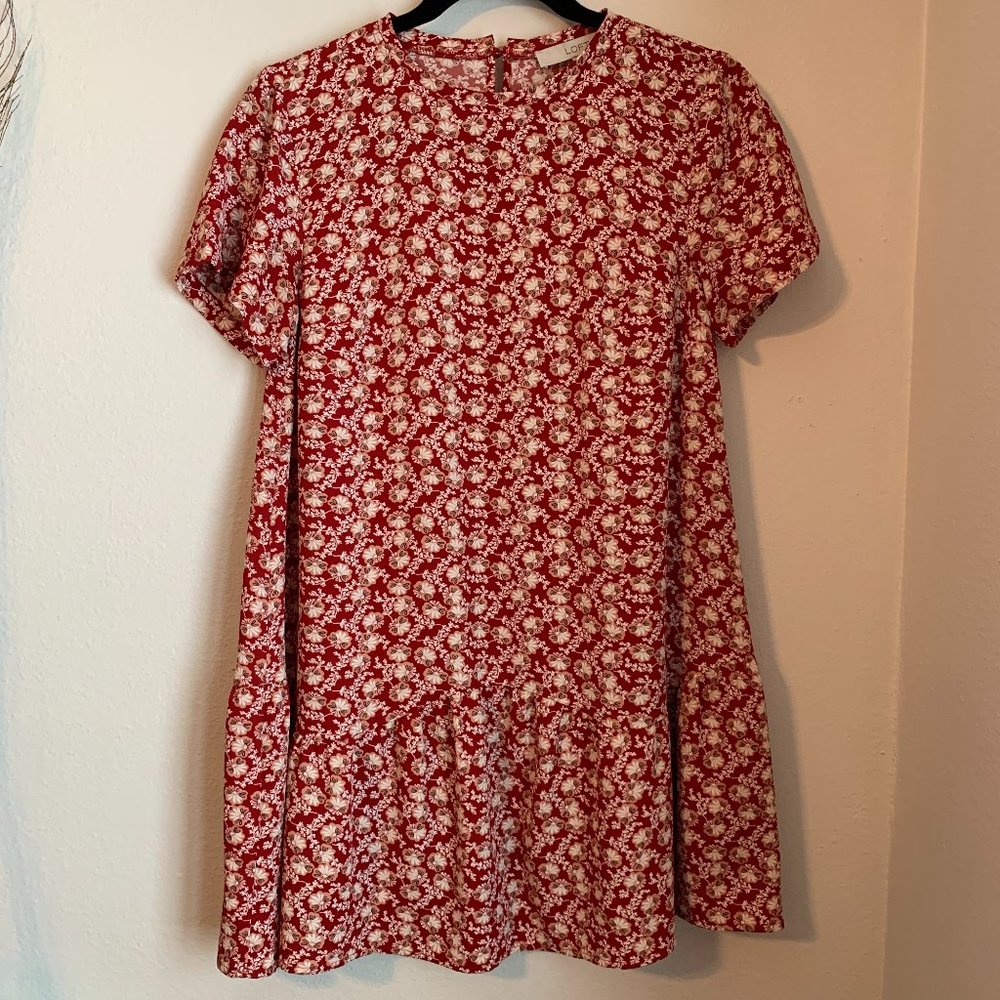 LOFT Petite Short-Sleeve A-Line Dress